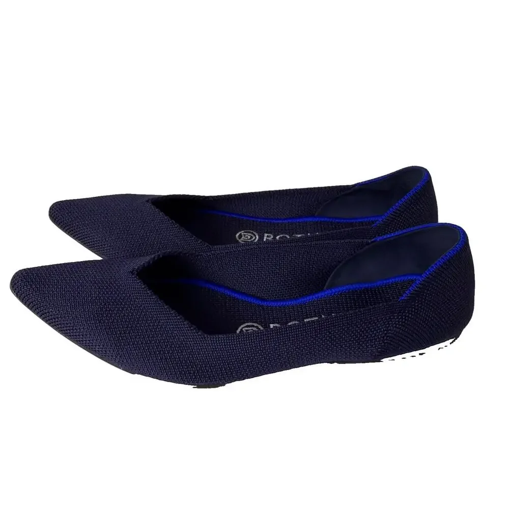 Rothy's The Point Flats Deep Navy Sz 7 EU 37.5